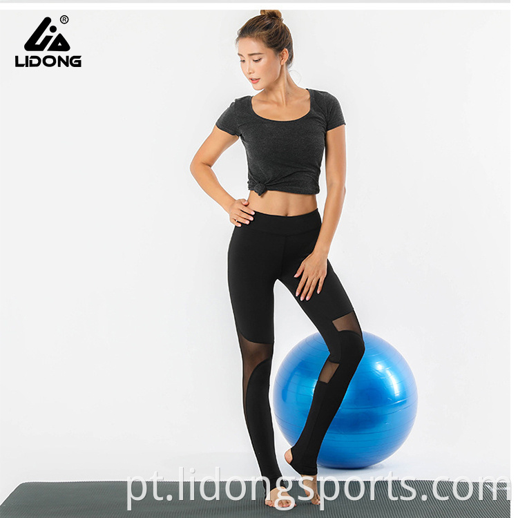 Calças de ioga de malha esportiva personalizadas para mulheres leggings fitness yoga use calças de perneiras de ioga de ioga